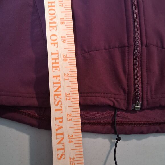 Women's Patagonia Adze Maroon Purple Gray Fleece Lined Soft Shell Jacket Sz M - Picture 14 of 16